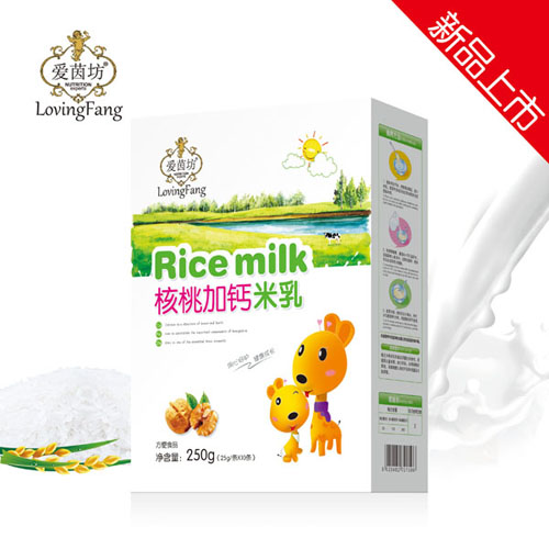 愛茵坊核桃加鈣米乳(盒裝)