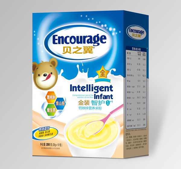 貝之翼金裝智護1+1鈣鐵鋅營養(yǎng)米粉