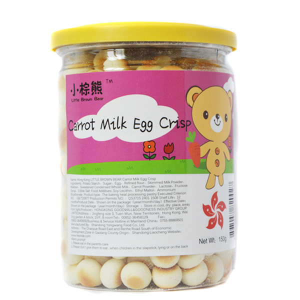 小棕熊胡蘿卜牛奶蛋酥150g正