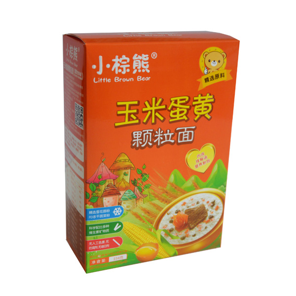 小棕熊玉米蛋黃顆粒面豎盒