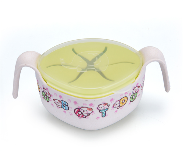 邦貝小象兒童竹纖維餐碗綠色