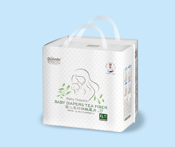 海洋寶貝嬰兒茶纖維紙尿片XL碼68片-大包