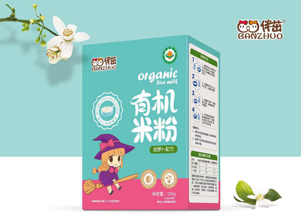 伴茁有機米粉-胡蘿卜配方盒裝