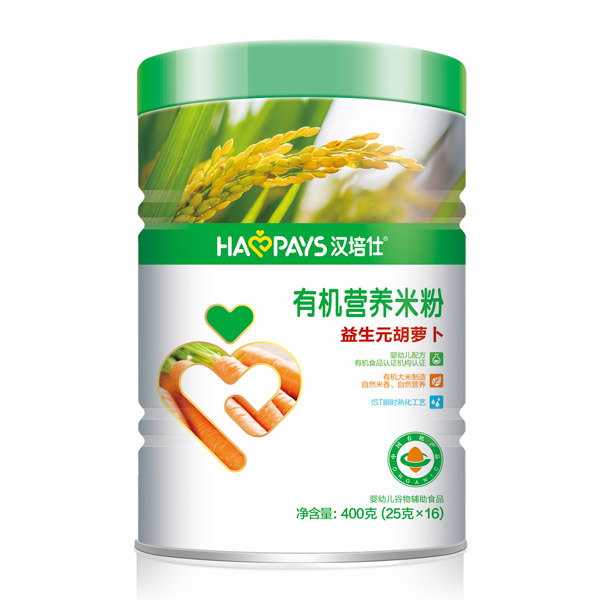 漢培仕益生元胡蘿卜有機(jī)米粉聽(tīng)裝