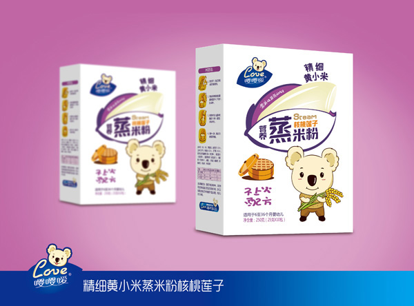 嚶嚶噯精細(xì)黃小米核桃蓮子蒸米粉 盒裝