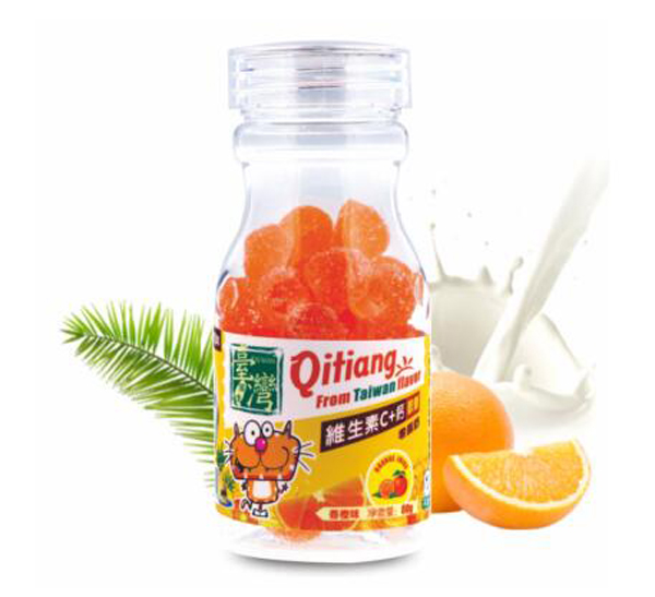 齊天蓋牌維生素C+鈣軟糖(香橙味)