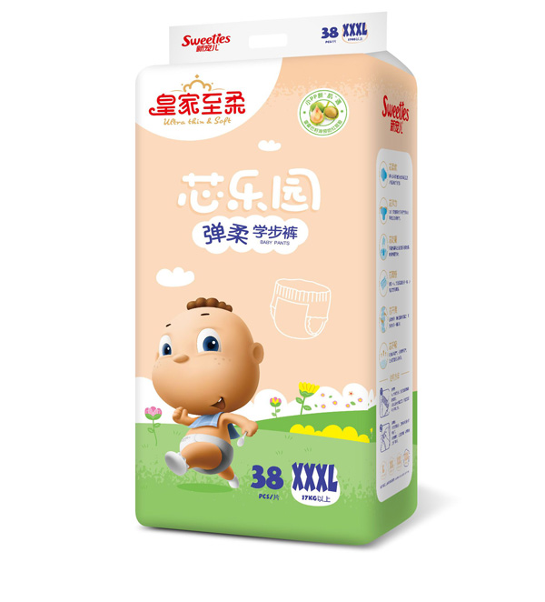 皇家至柔芯樂園彈柔學(xué)步褲XXXL38