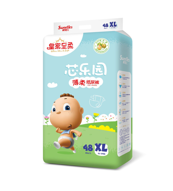 皇家至柔芯樂園薄柔紙尿褲XL48