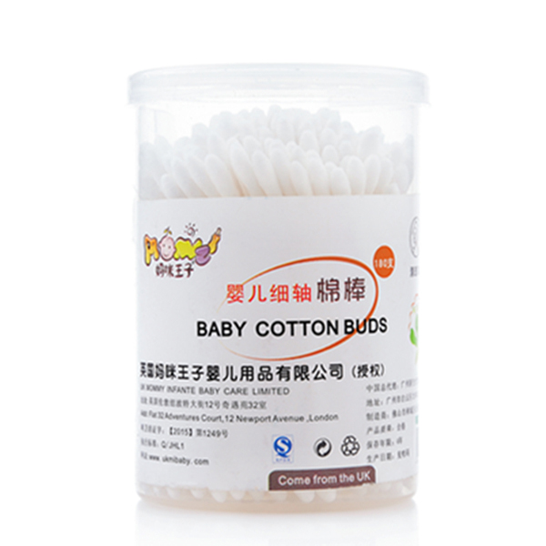 媽咪王子嬰兒紙軸細(xì)綿簽(180支裝)