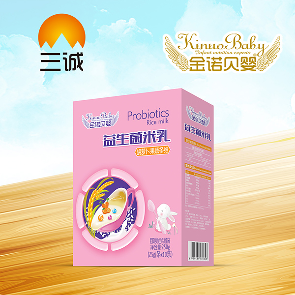 金諾貝嬰益生菌米乳-胡蘿卜果蔬多維 盒裝