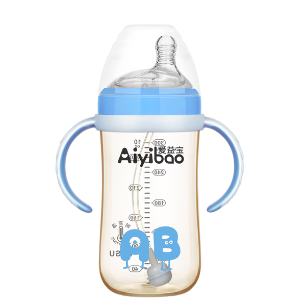 愛益寶60口徑中廣口偏離心奶瓶 一杯兩用 藍色