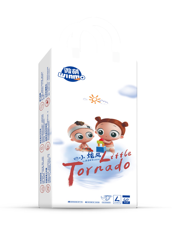 微萌小旋風嬰兒薄柔瞬吸紙尿褲L40