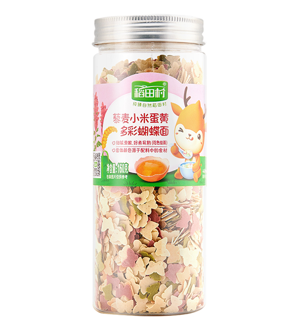 稻田村藜麥小米多彩蝴蝶面-蛋黃