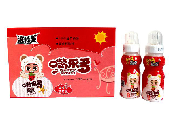 滋特美嘴樂(lè)多兒童乳酸菌乳飲料 成長(zhǎng)型草莓味20瓶裝 紅色