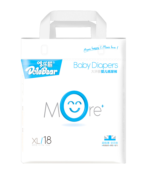 哆樂(lè)熊More系列大環(huán)腰嬰兒紙尿褲XL18