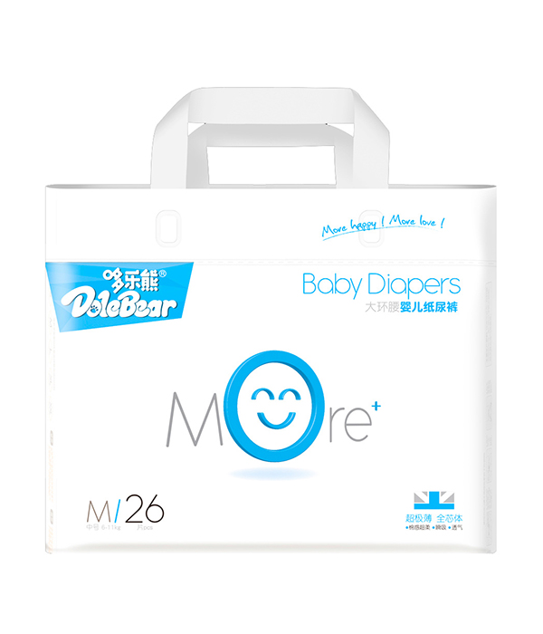 哆樂(lè)熊More系列大環(huán)腰嬰兒紙尿褲M(mǎn)26