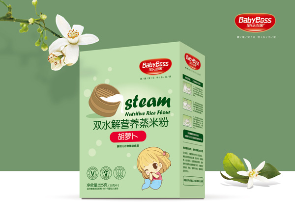 寶貝當(dāng)家胡蘿卜雙水解營(yíng)養(yǎng)蒸米粉 盒裝