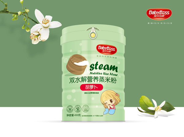 寶貝當(dāng)家胡蘿卜雙水解營(yíng)養(yǎng)蒸米粉 聽裝