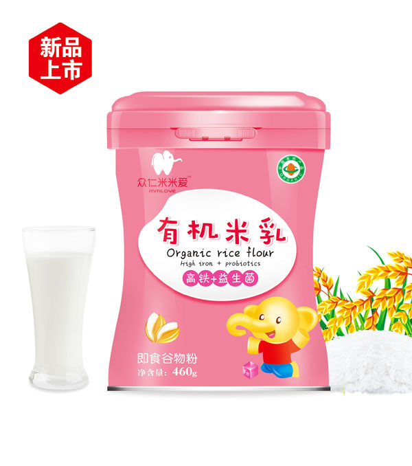 眾仁米米愛高鐵+益生菌有機(jī)米乳