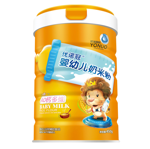 優(yōu)諾冠嬰幼兒奶米粉 AD鈣多維 聽裝