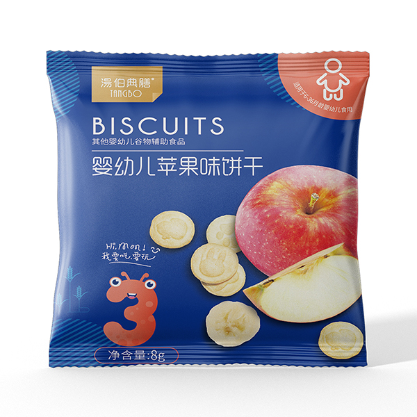 湯伯典膳嬰幼兒蘋果味餅干袋裝8g