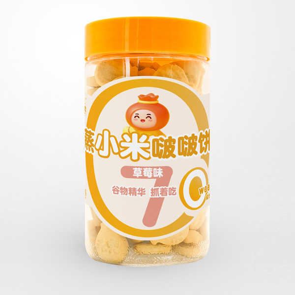 禾兜蒸小米啵啵餅-草莓味