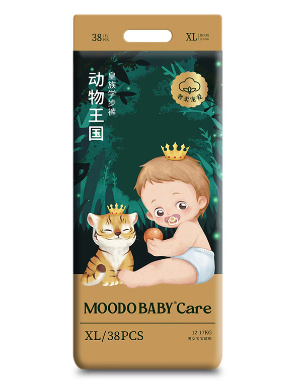 MOODO BABY®Care動(dòng)物王國(guó)系列皇族學(xué)步褲XL38