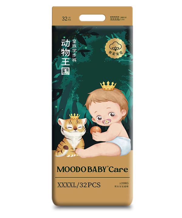 MOODO BABY®Care動(dòng)物王國(guó)系列皇族學(xué)步褲XXXXL32