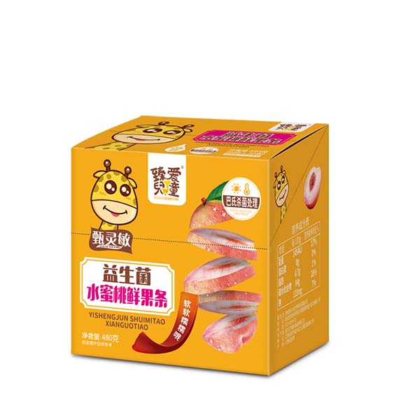 臻愛(ài)兒童益生菌水蜜桃鮮果條1