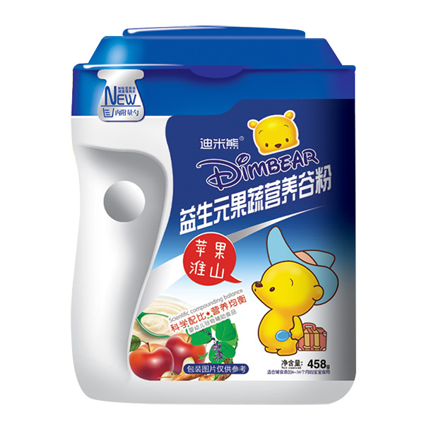 迪米熊益生元果蔬營(yíng)養(yǎng)谷粉-蘋(píng)果淮山桶裝