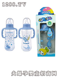 咿咿呀呀標(biāo)準(zhǔn)有柄圓弧自動奶瓶300ml