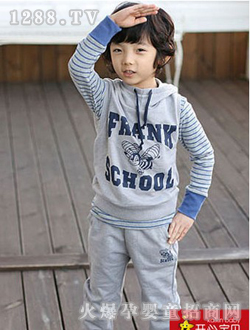 開(kāi)心寶貝灰色運(yùn)動(dòng)童裝