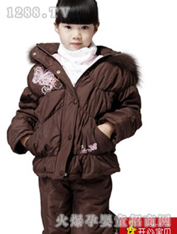 開(kāi)心寶貝咖啡色套裝