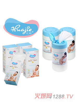 花節(jié)嬰兒手口潔膚柔濕巾80抽