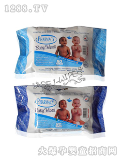 舒爾潔嬰兒濕巾藍色包裝