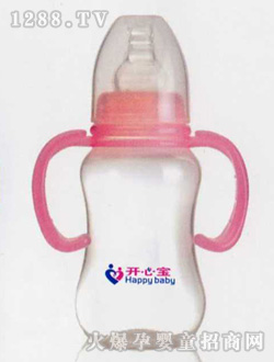 開(kāi)心寶紅色手柄奶瓶
