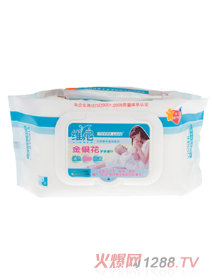 維尼80片裝金銀花護(hù)膚嬰兒濕巾