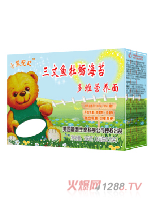 小熊鮑比三文魚牡蠣海苔多維營養(yǎng)面