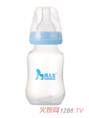 孩兒寶藍色標口無柄圓弧PP奶瓶150ml