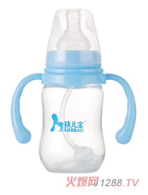 孩兒寶藍色標口圓弧自動PP奶瓶150ml