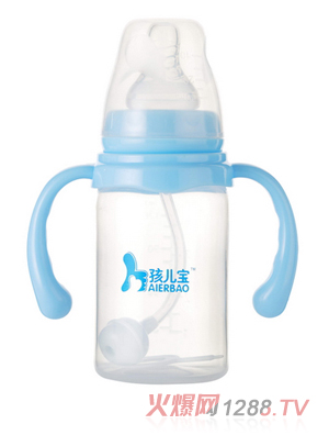 孩兒寶藍色標口直身自動PP奶瓶120ml