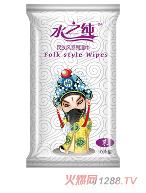 水之純民族風系列濕巾末角10片裝