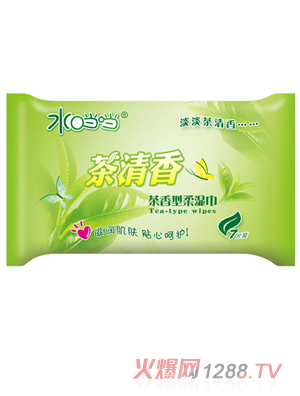 水當(dāng)當(dāng)嬰兒茶香型柔濕巾
