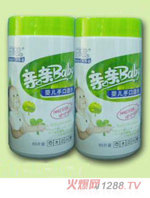 纖雨度嬰兒手口80片桶裝濕巾