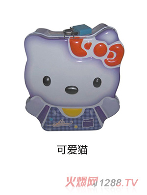 50克水果味軟糖（可愛(ài)貓儲(chǔ)錢罐）