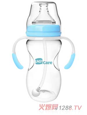 伊斯卡爾240mlPP自動寬口徑奶瓶（藍(lán)）