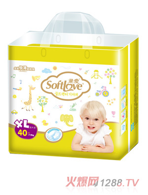 柔愛金裝極薄超能吸紙尿片XL碼40片