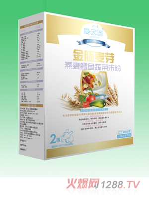 愛(ài)因堡燕麥鱈魚(yú)蔬菜米粉2段