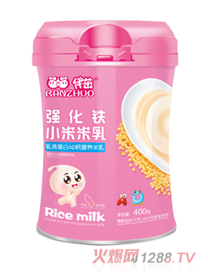 伴茁強化鐵小米米乳-乳清蛋白AD鈣營養(yǎng)米乳400g