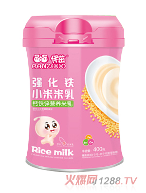 伴茁強化鐵小米米乳-鈣鐵鋅營養(yǎng)米乳400g